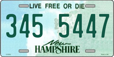 NH license plate 3455447