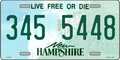 NH license plate 3455448