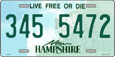 NH license plate 3455472