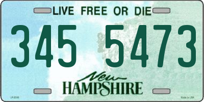 NH license plate 3455473