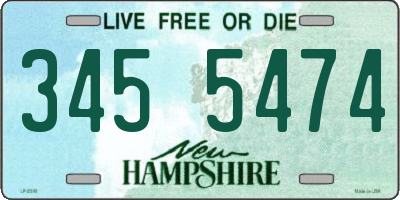 NH license plate 3455474