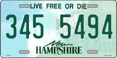 NH license plate 3455494