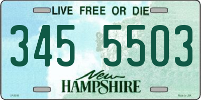 NH license plate 3455503