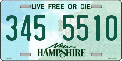 NH license plate 3455510
