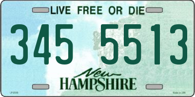 NH license plate 3455513