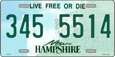 NH license plate 3455514