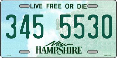 NH license plate 3455530