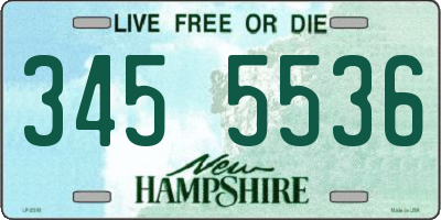 NH license plate 3455536