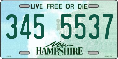 NH license plate 3455537