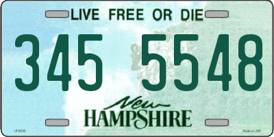 NH license plate 3455548