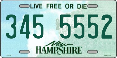 NH license plate 3455552