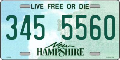NH license plate 3455560