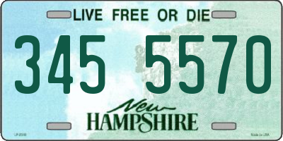 NH license plate 3455570