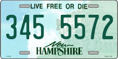 NH license plate 3455572