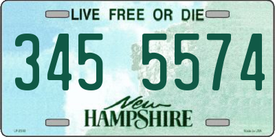 NH license plate 3455574