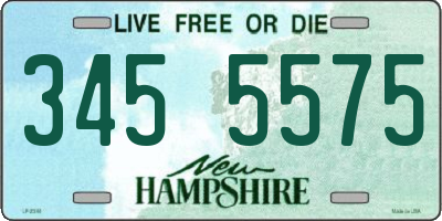 NH license plate 3455575