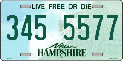 NH license plate 3455577