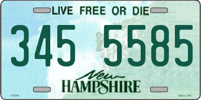 NH license plate 3455585