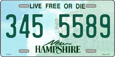 NH license plate 3455589