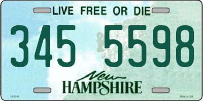 NH license plate 3455598