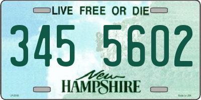 NH license plate 3455602