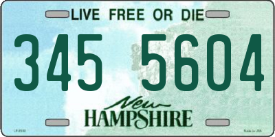 NH license plate 3455604