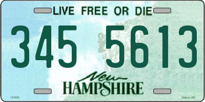 NH license plate 3455613