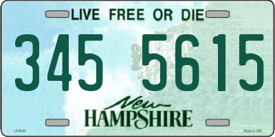 NH license plate 3455615