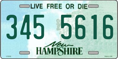 NH license plate 3455616
