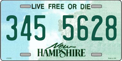 NH license plate 3455628