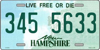 NH license plate 3455633