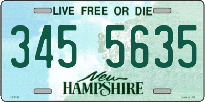 NH license plate 3455635