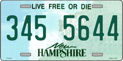 NH license plate 3455644