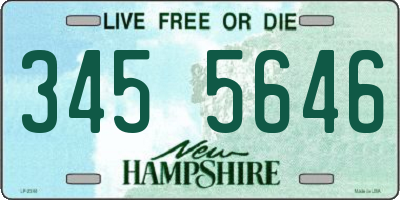 NH license plate 3455646