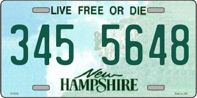 NH license plate 3455648