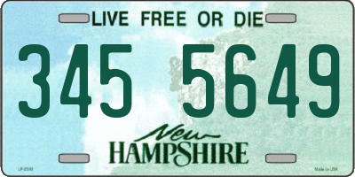 NH license plate 3455649