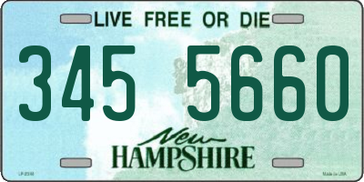 NH license plate 3455660