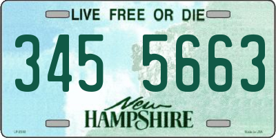 NH license plate 3455663
