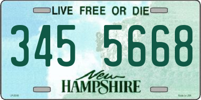NH license plate 3455668