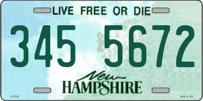 NH license plate 3455672