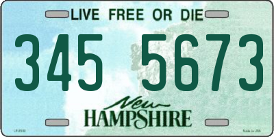 NH license plate 3455673