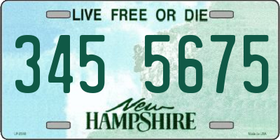 NH license plate 3455675