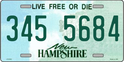 NH license plate 3455684