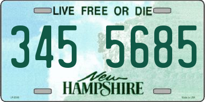 NH license plate 3455685