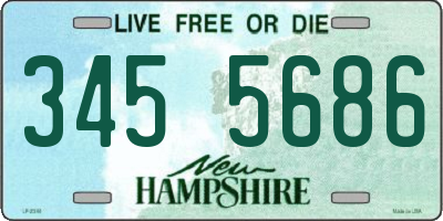 NH license plate 3455686