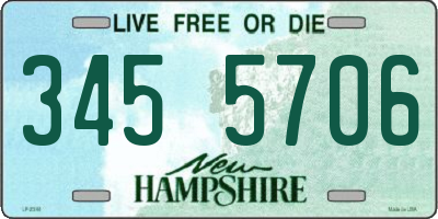 NH license plate 3455706