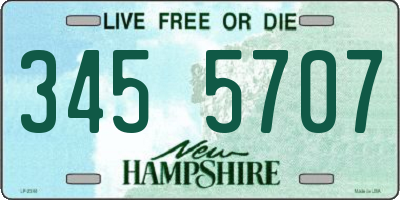 NH license plate 3455707