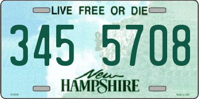 NH license plate 3455708