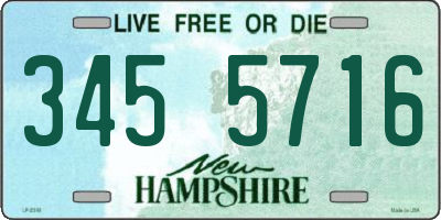 NH license plate 3455716