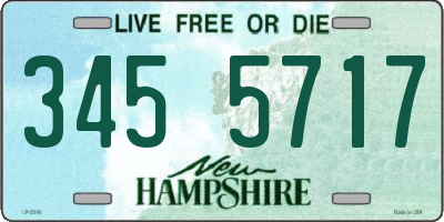 NH license plate 3455717